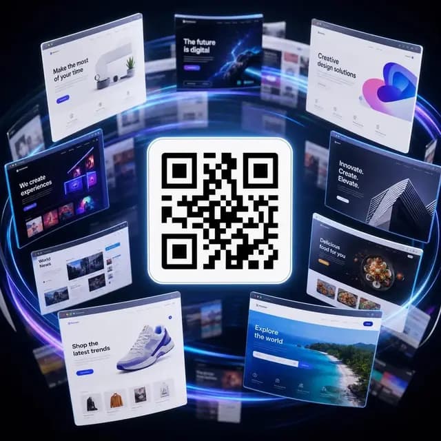 Редактируемый QR-код, ведущий на разные сайты и страницы